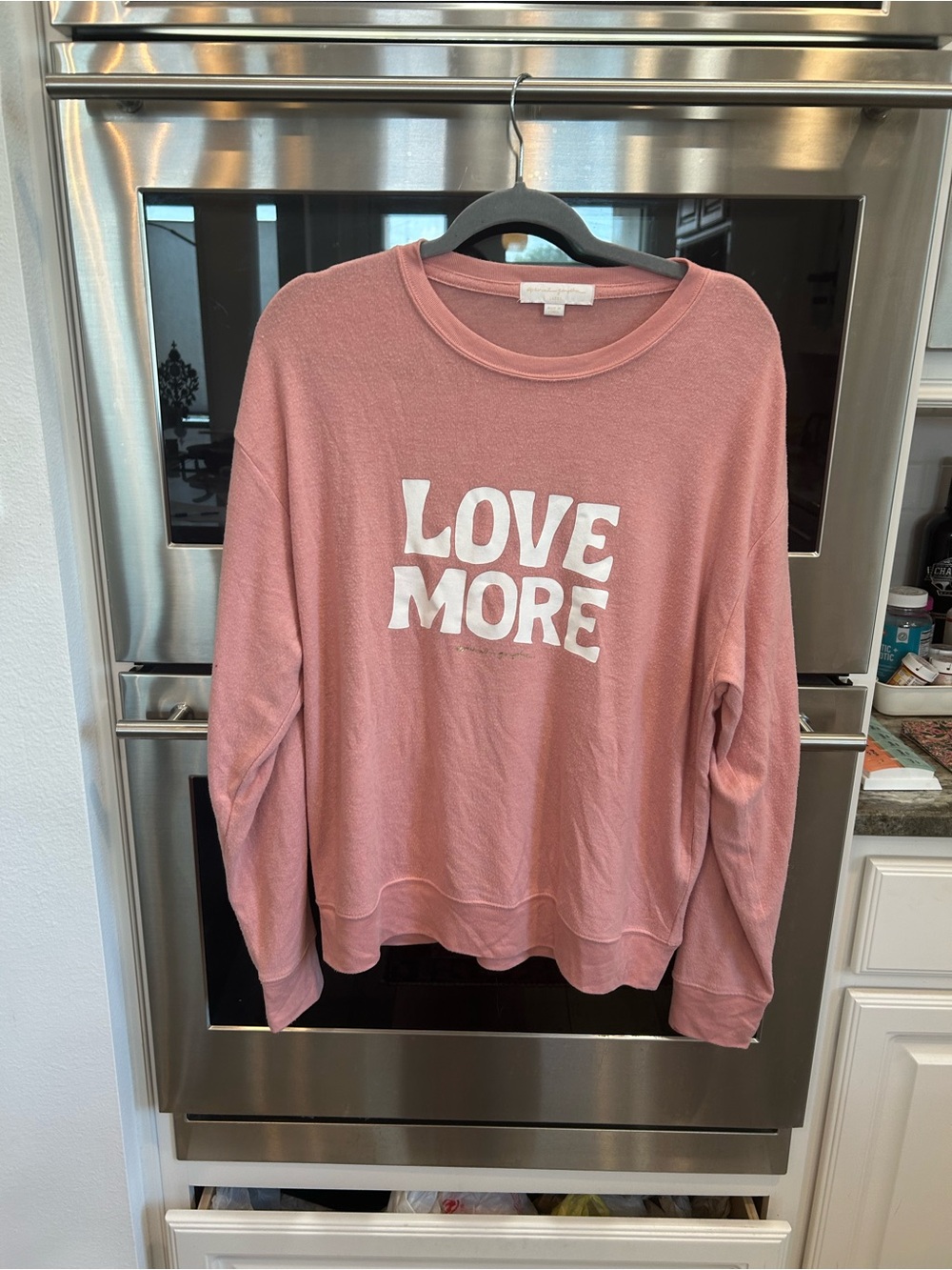 Spiritual Gangster Dusty Rose Pullover Crewneck size L has piling